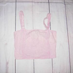 Vintage havana Light pink crop tank top S